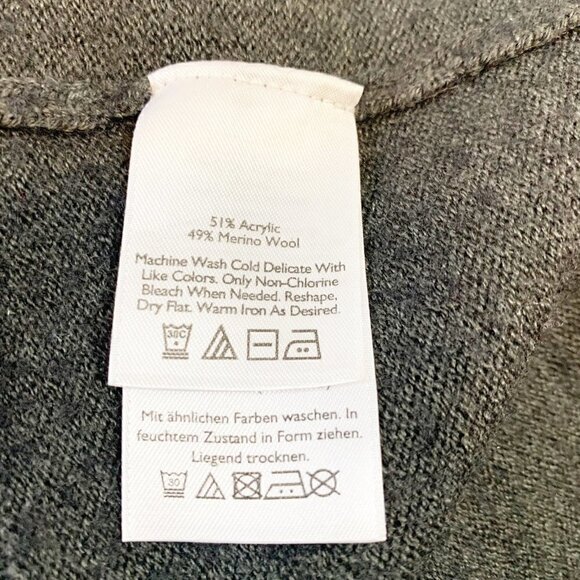 Eddie Bauer Merino Wool blend long sleeve waterfall front open cardigan sweater - Picture 6 of 8